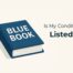 A flat-style digital illustration of a navy blue book titled "BLUE BOOK" resting on a clean, off-white background, symbolizing the Social Security Administration’s disability listings guide.